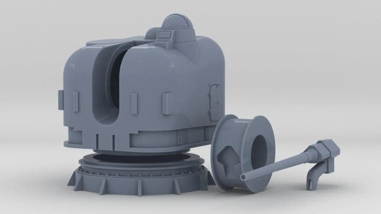 1/100 USN 5"/54 cal. Mk.42 "Frog-Eye" Mount Kit - distefan 3d print