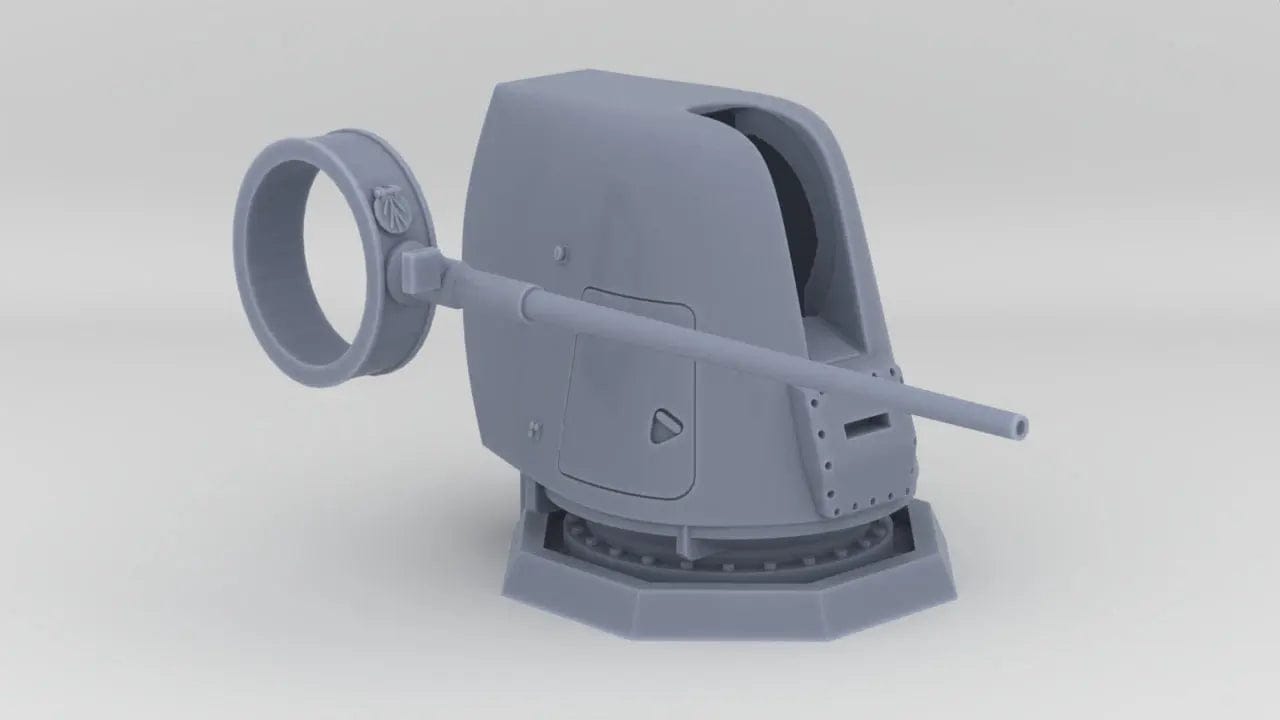 1/100 USN 5"/54 Caliber Mark 45 Gun Mod 0-2 Kit - distefan 3d print