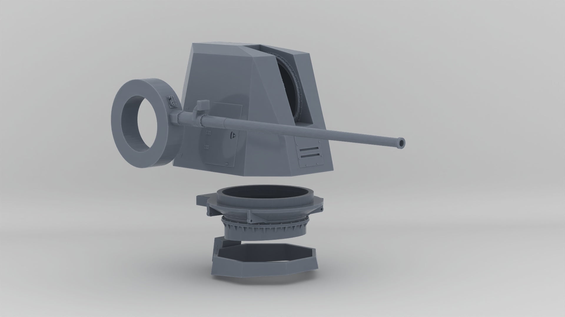 1/100 USN 5"/62 (12.7 cm) Mark 45 Mod 4 Kit Resin3Dinteractive