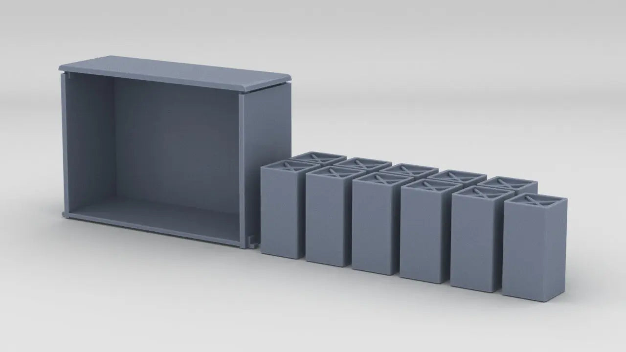 1/12 US PT Boat Forward Bridge Ammo Cans - distefan 3d print