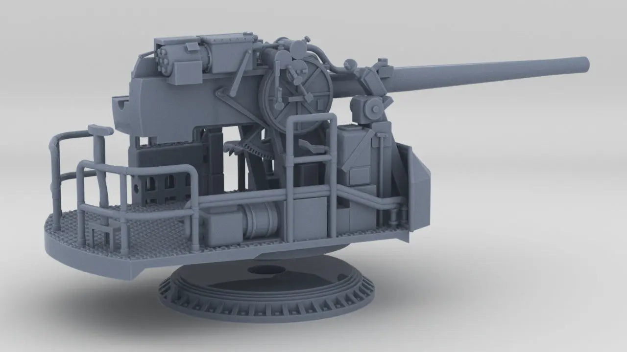 1/125 USN Single 5-inch (127 mm) 38 Cal. Gun Resin3Dinteractive