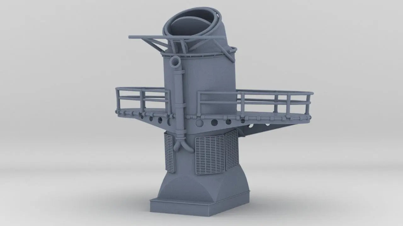 1/125 USS Fletcher Funnel 2 Searchlight Platform Resin3Dinteractive