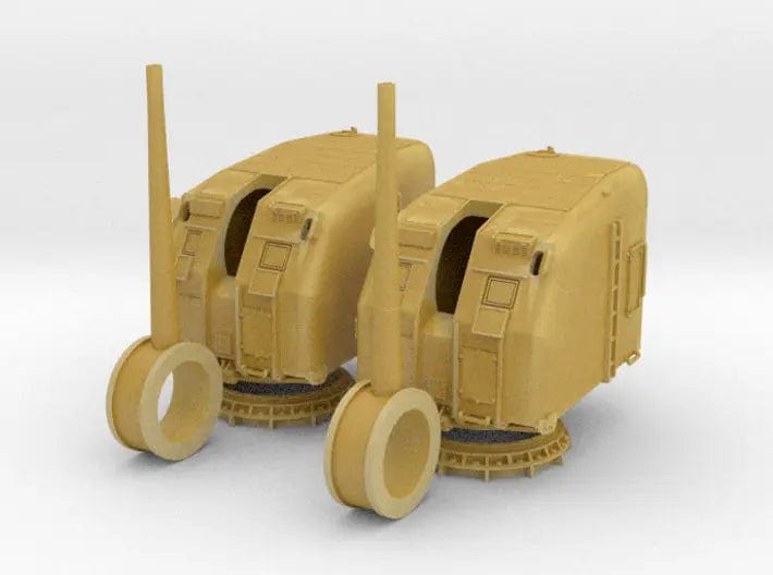 1/125 USN 5"/38 cal. turret mounts hard set 2pcs - distefan 3d print
