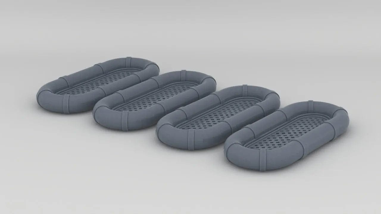 1/125 USN Life Raft Oval Set (4pcs) - distefan 3d print