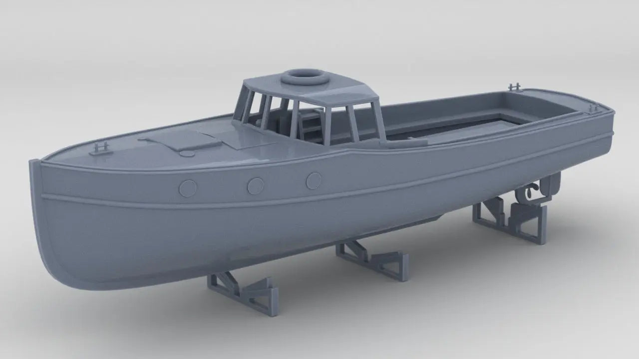 1/128 DKM 11m Launch Boat Resin3Dinteractive