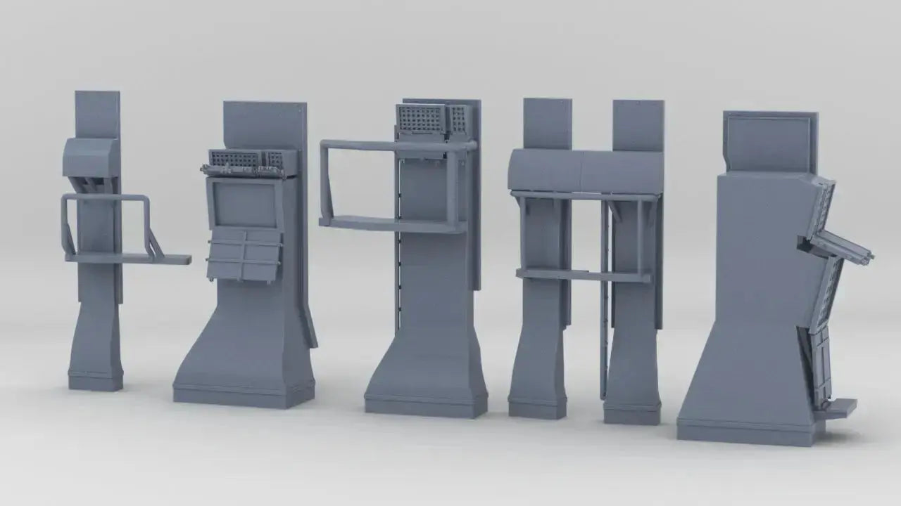 1/128 DKM Bismarck Forward Turret Vents Set - distefan 3d print