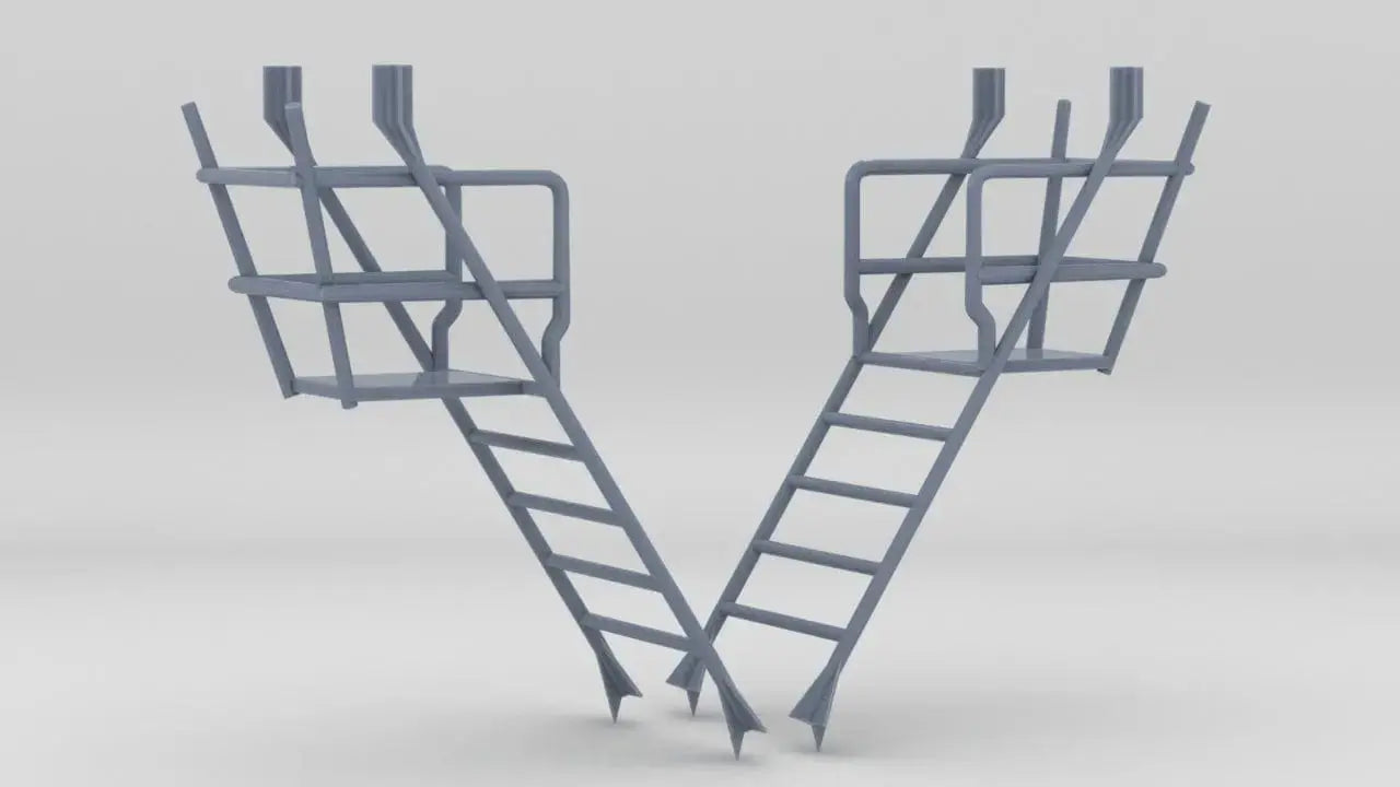 1/96 DKM Bismarck Upper Mast Deck Stairs Set (2pcs) - distefan 3d print