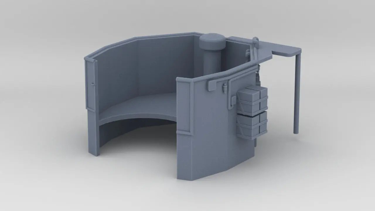 1/128 DKM Graf Spee Aft Rangefinder Command Post 2 - distefan 3d print