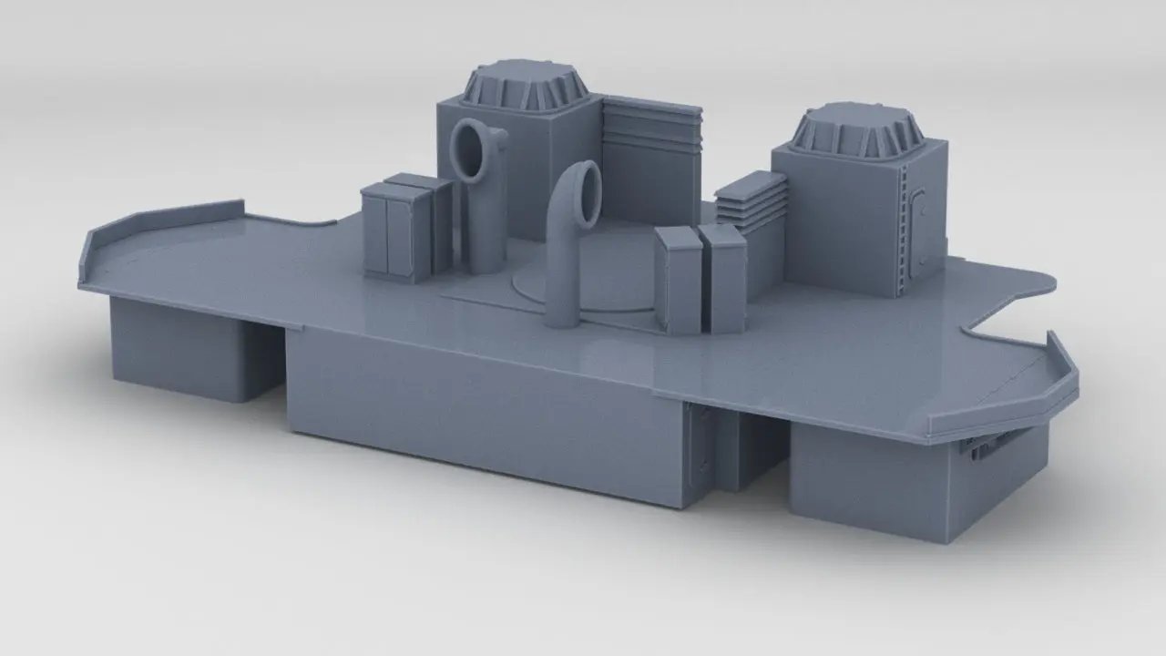 1/128 DKM Graf Spee Amidships Deck 1 - distefan 3d print