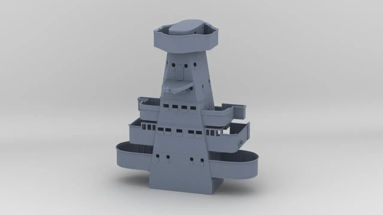 1/128 DKM Graf Spee Command Tower - distefan 3d print