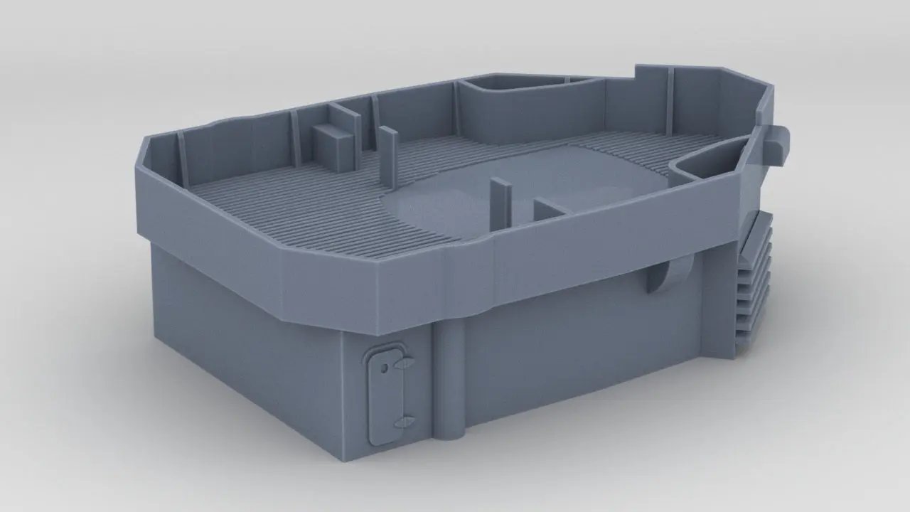 1/128 DKM Scharnhorst Aft Structure Deck 2 - distefan 3d print