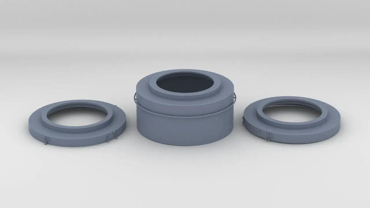 1/128 DKM Scharnhorst Barbette 28cm Turret Set (3pcs) - distefan 3d print