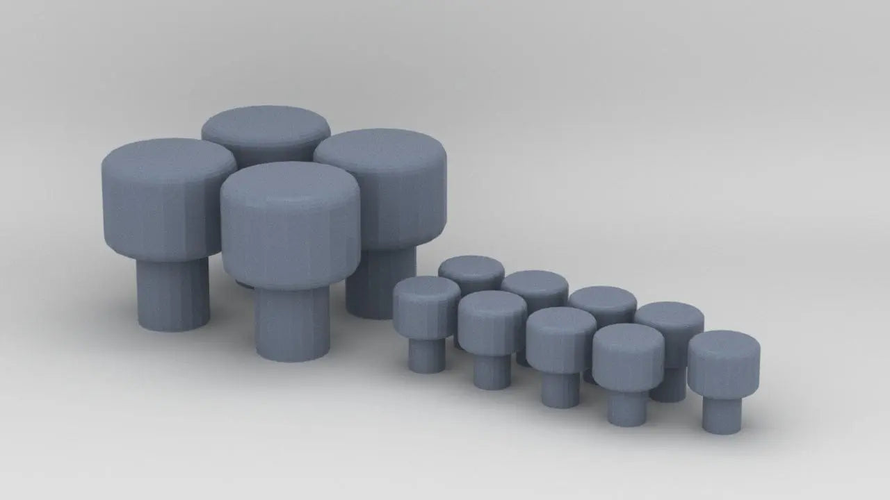 1/128 HMS Hood Forward Barbette Mushroom Set (13pcs) - distefan 3d print