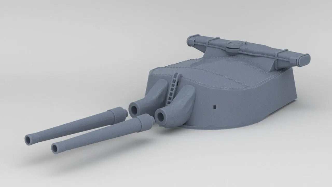 1/128 HMS Hood Twin 15 in 381mm Gun "A" Set - distefan 3d print