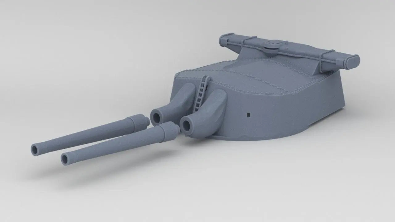1/128 HMS Hood Twin 15 in 381mm Gun "Y" Set - distefan 3d print