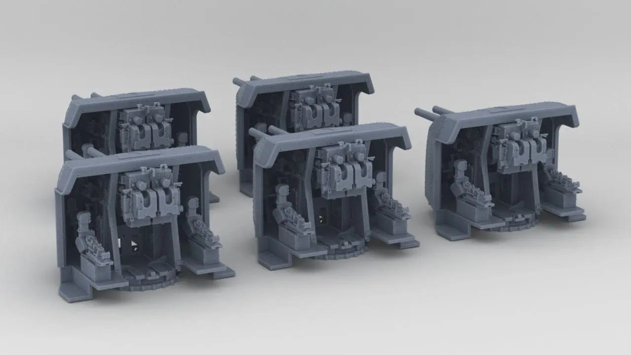 1/128 HMS QF 4-inch Naval Gun Set (5pcs) - distefan 3d print