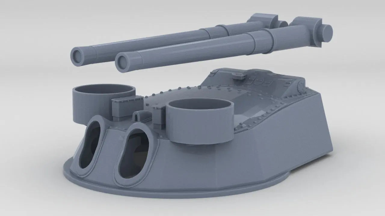 1/128 HMS Twin 15-inch (381 mm) Turret 1 3dspro