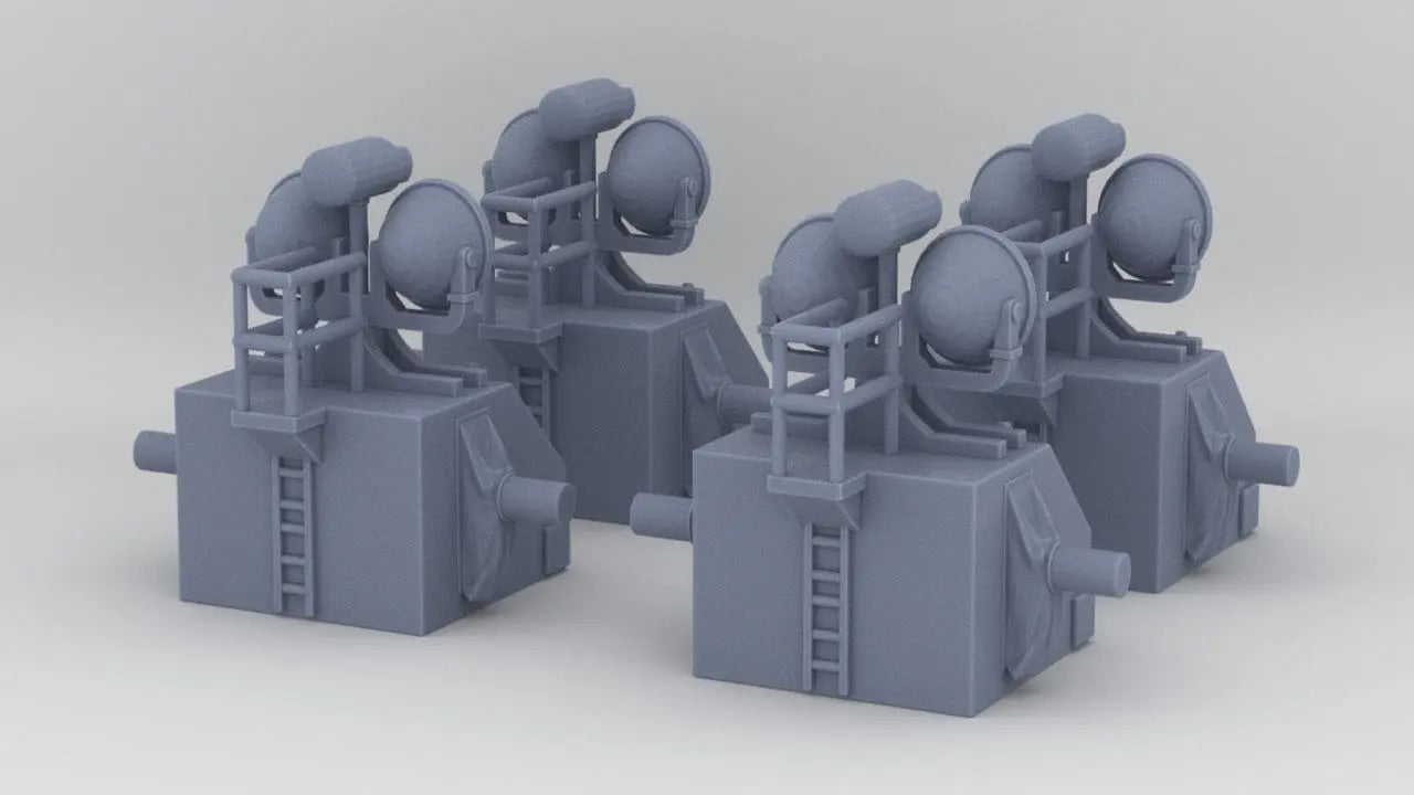 1/128 HMS Vanguard Director Control Towers Type 275 Set (4pcs) - distefan 3d print