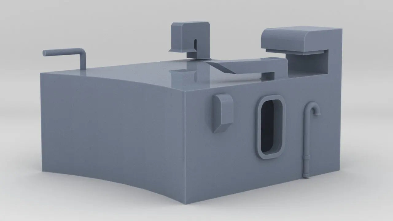 1/128 USS Missouri (BB-63) Forward Barbette House - distefan 3d print