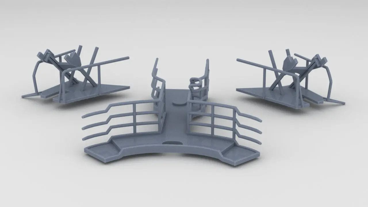 1/128 DKM Bismarck Admiral's Bridge Foremast Platform Set - distefan 3d print