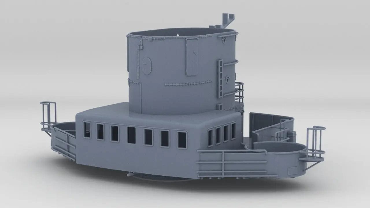 1/128 DKM Bismarck Forward Admirals Bridge Deck 6 - distefan 3d print