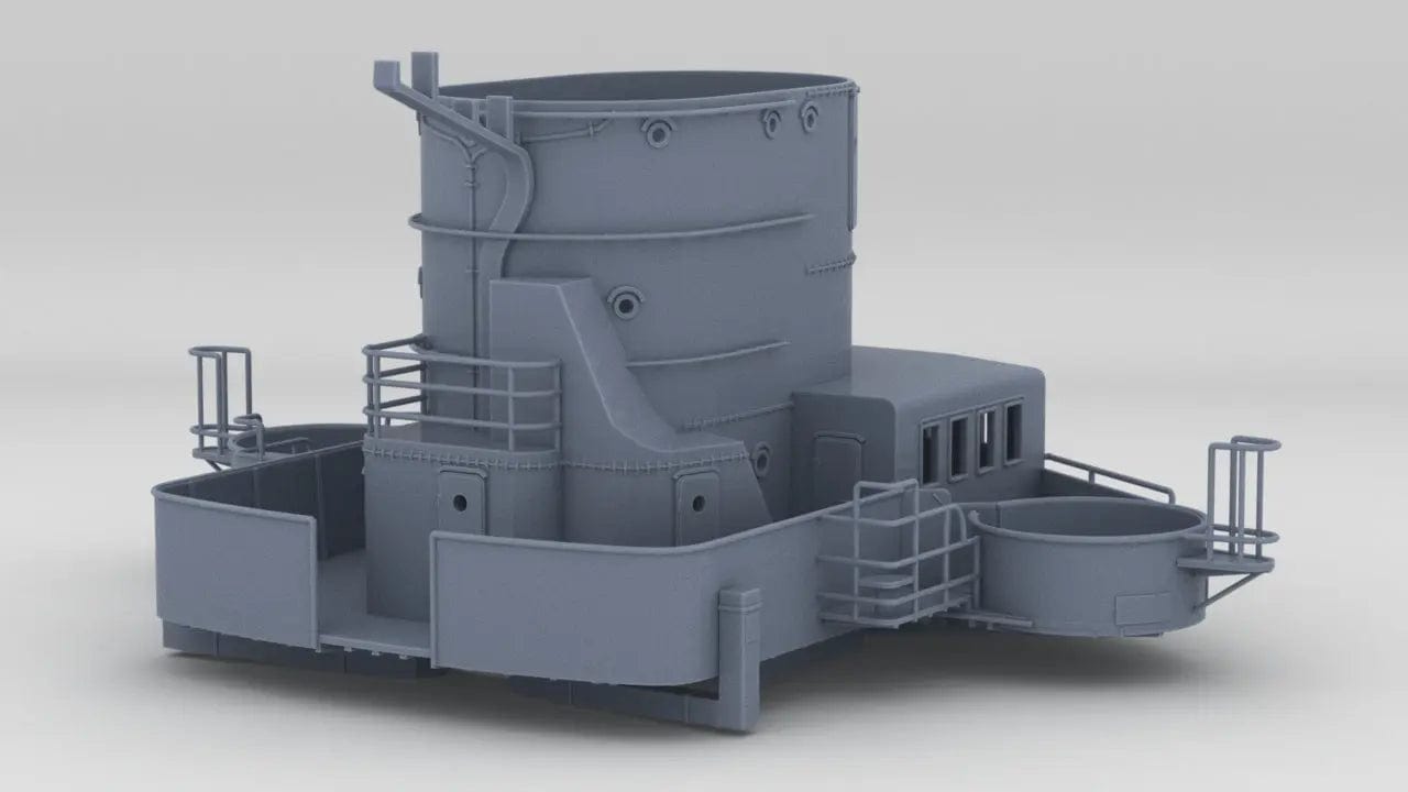 1/128 DKM Bismarck Forward Admirals Bridge Deck 6 - distefan 3d print