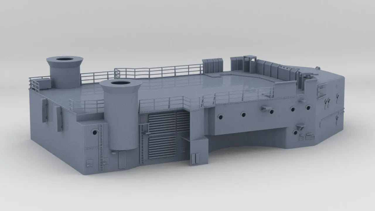 1/128 DKM Bismarck Forward Lower Deck 2 - distefan 3d print