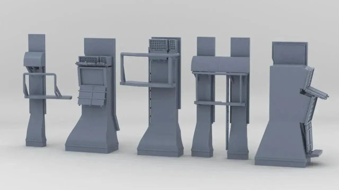 1/128 DKM Bismarck Forward Turret Vents Set - distefan 3d print