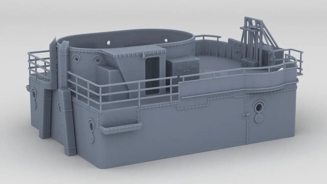 1/128 DKM Bismarck Forward Upper Mast Deck 5 - distefan 3d print