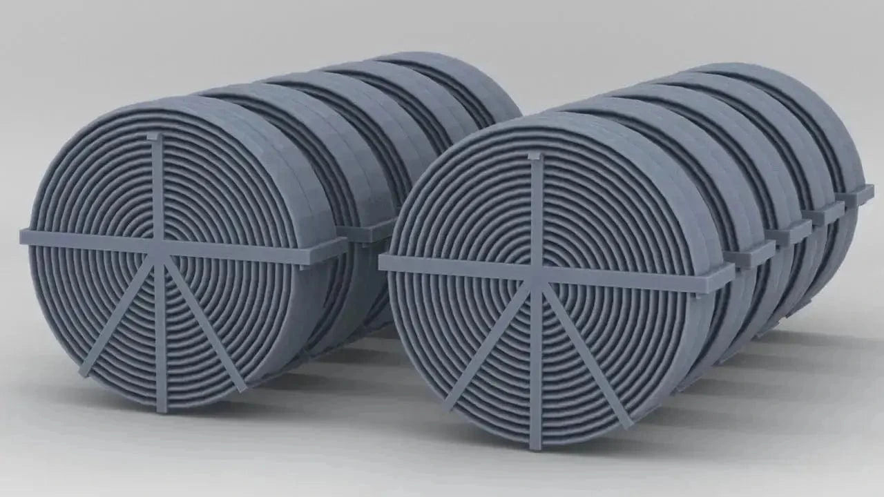 1/128 DKM Fire Hose 2 w/ Bracket Set (10pcs) - distefan 3d print