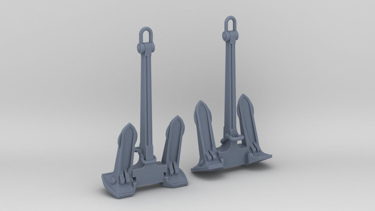 1/128 HMS Anchor Set (2pcs) - distefan 3d print