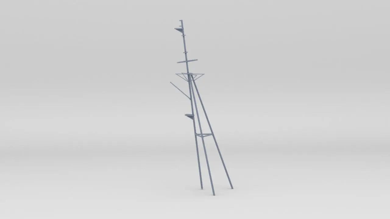 1/128 HMS Dido Aft Mast - distefan 3d print