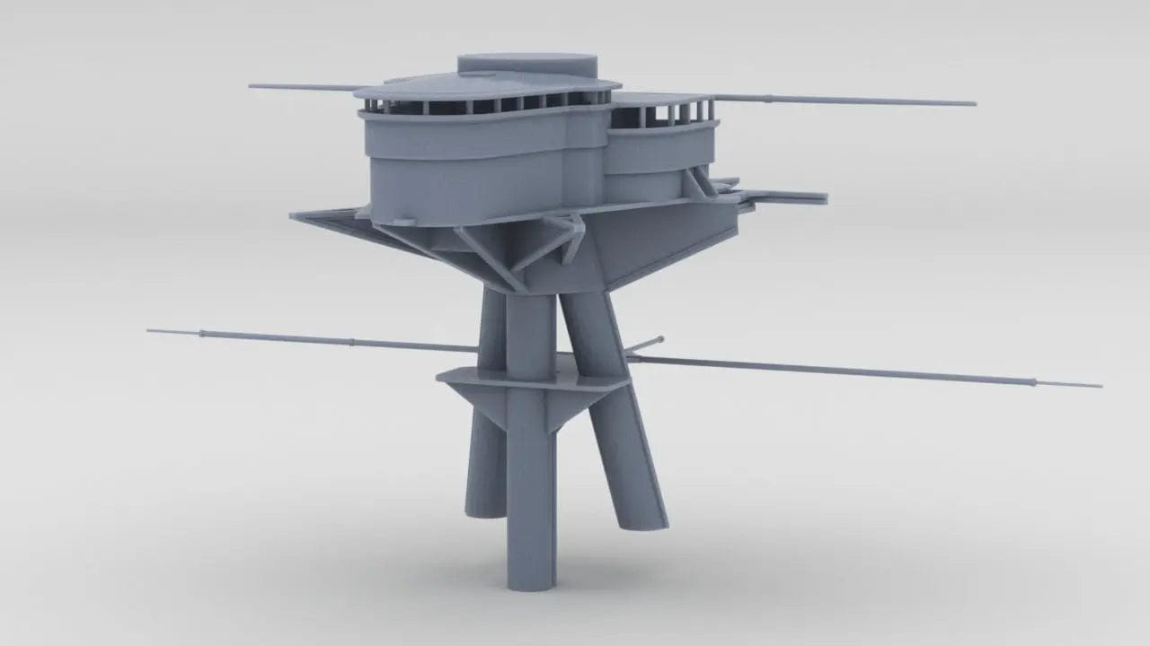 1/128 HMS Hood - Forward Foretop - distefan 3d print