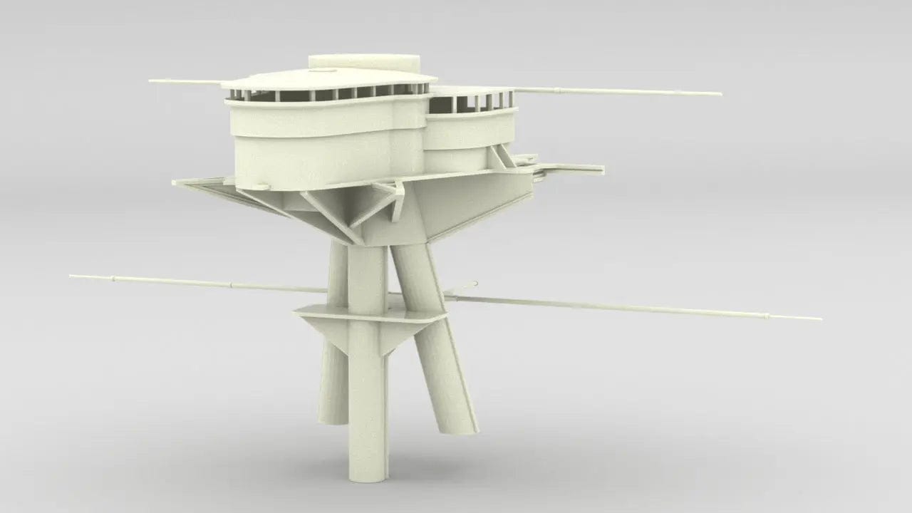 1/128 HMS Hood - Forward Foretop - distefan 3d print