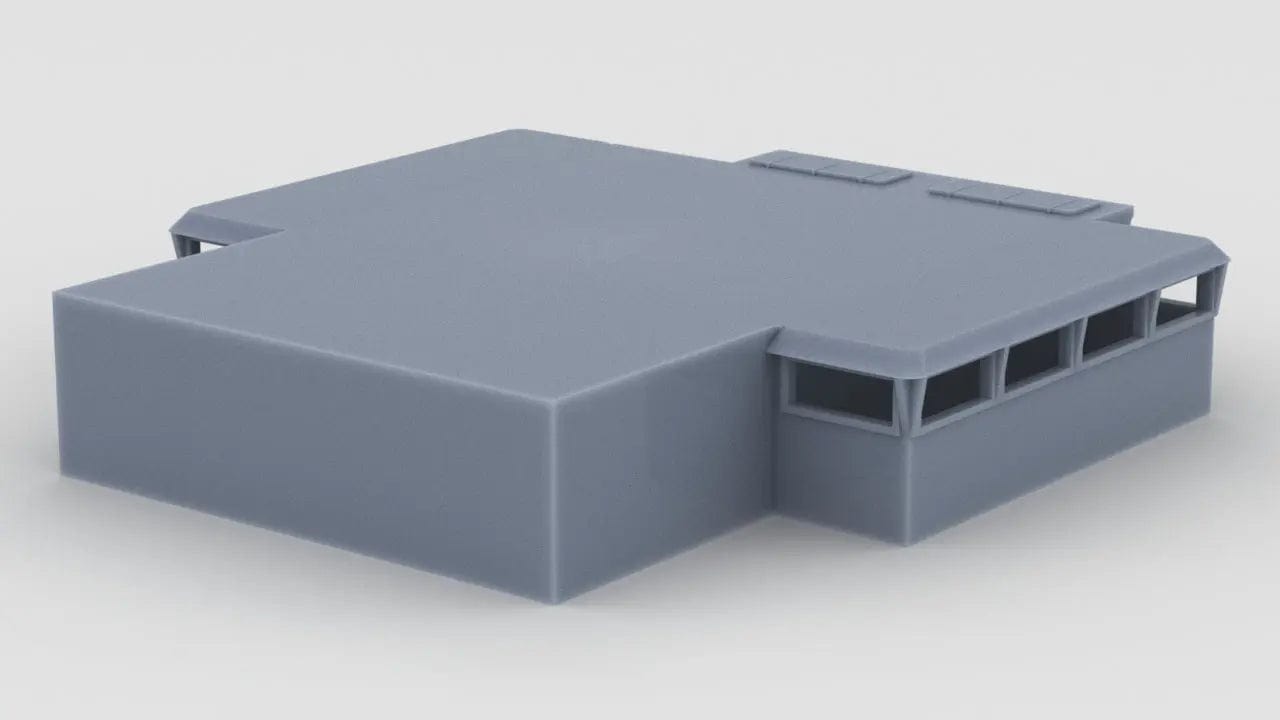 1/128 HMS Hood - Forward Funnel Housing - distefan 3d print
