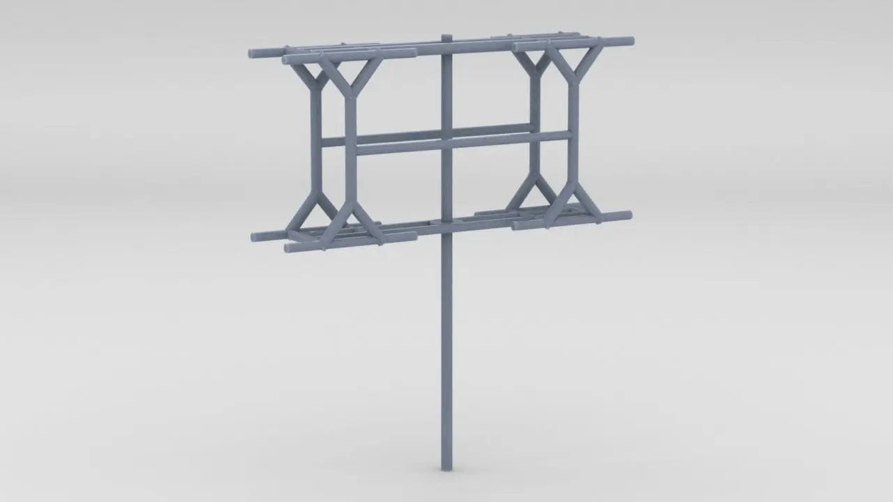 1/128 HMS Warspite Antenna - Main Mast Forward - distefan 3d print