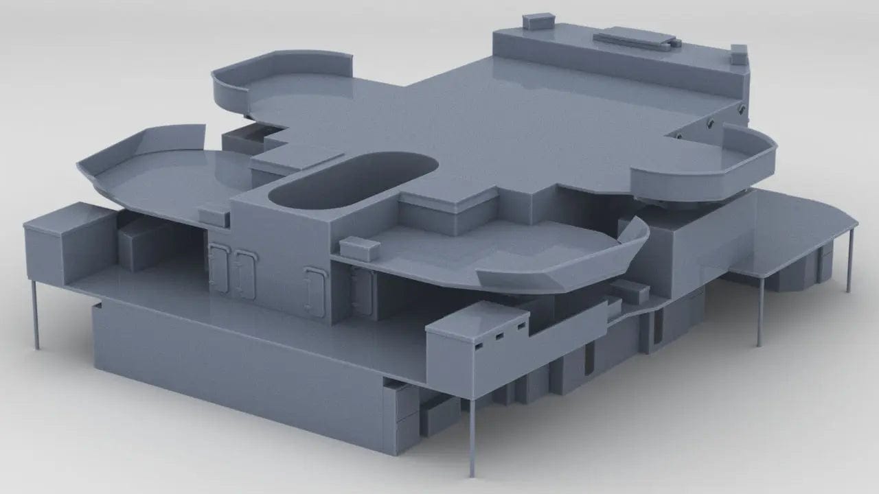 1/128 HMS Warspite Deck Hangar - distefan 3d print