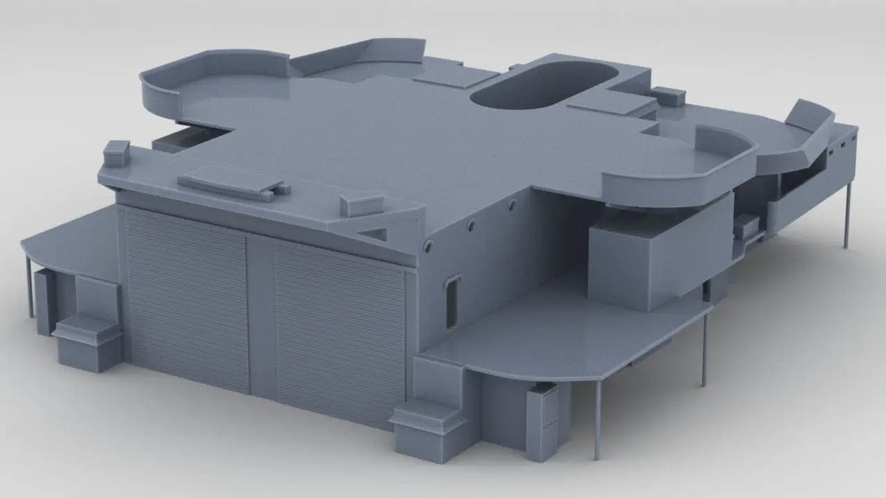 1/128 HMS Warspite Deck Hangar - distefan 3d print