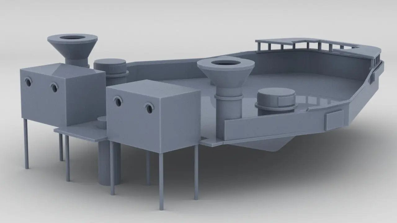 1/128 HMS Warspite Forward Deck Admiral's Bridge - distefan 3d print