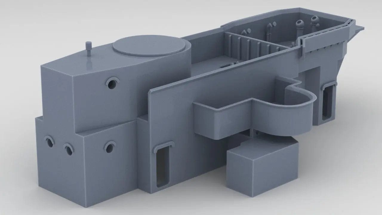 1/128 HMS Warspite Forward Deck Upper Bridge - distefan 3d print