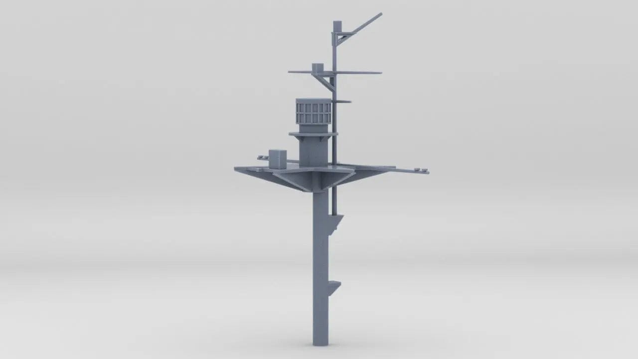 1/128 HMS Warspite Main Mast Forward - distefan 3d print