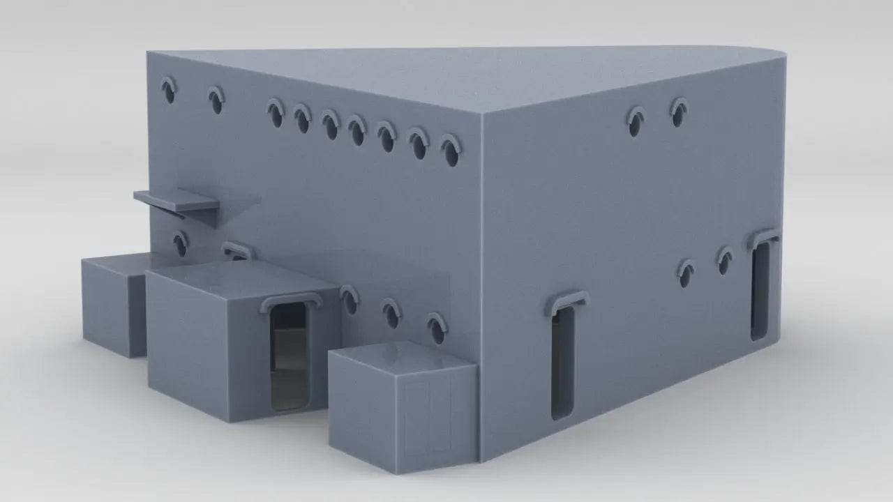 1/128 HMS Warspite Superstructure Aft Deck 1 - distefan 3d print