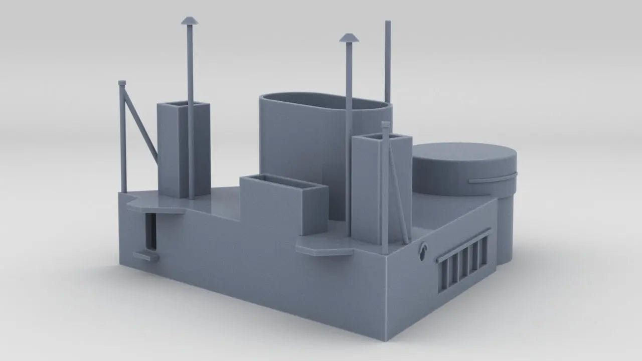 1/128 HMS Warspite Superstructure Aft Deck 2 - distefan 3d print