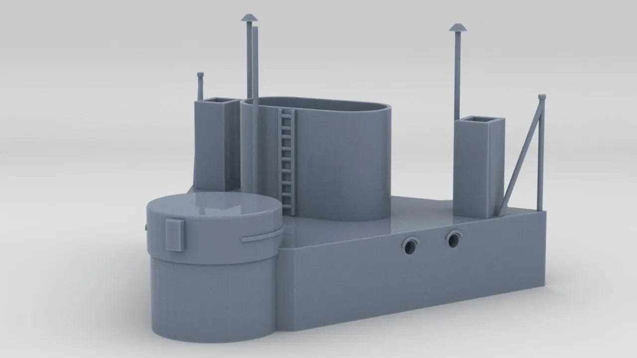 1/128 HMS Warspite Superstructure Aft Deck 2 - distefan 3d print