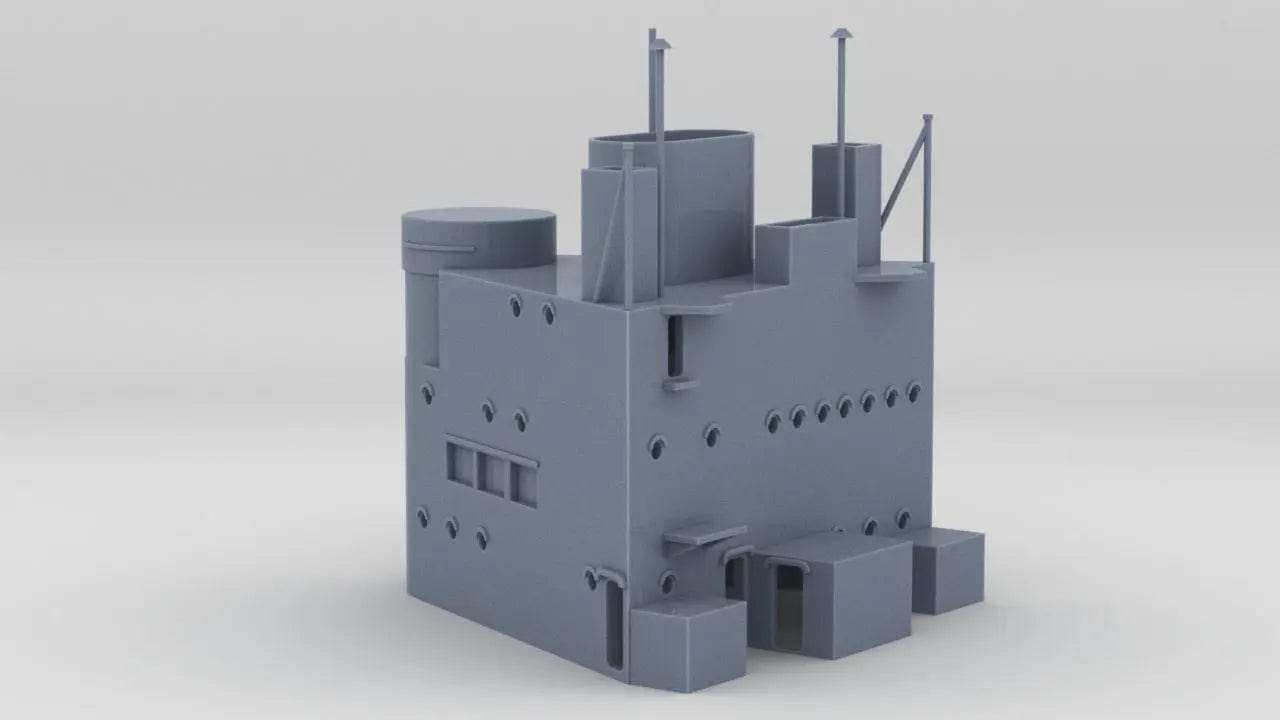 1/128 HMS Warspite Superstructure Aft Deck - distefan 3d print