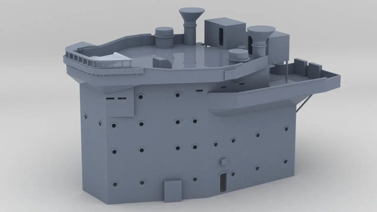 1/128 HMS Warspite Superstructure Forward Deck 2 - distefan 3d print