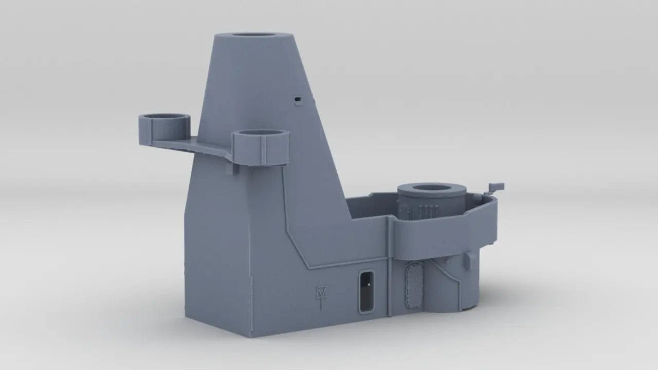 1/128 USS Iowa BB-61 Aft Structure Deck 3 - distefan 3d print