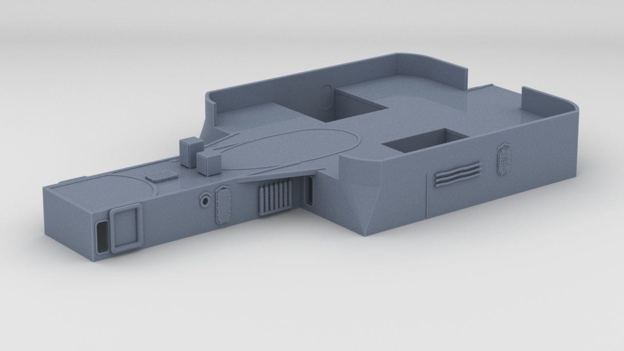 1/128 USS Iowa BB-61 Amidships Structure Deck 3 - distefan 3d print