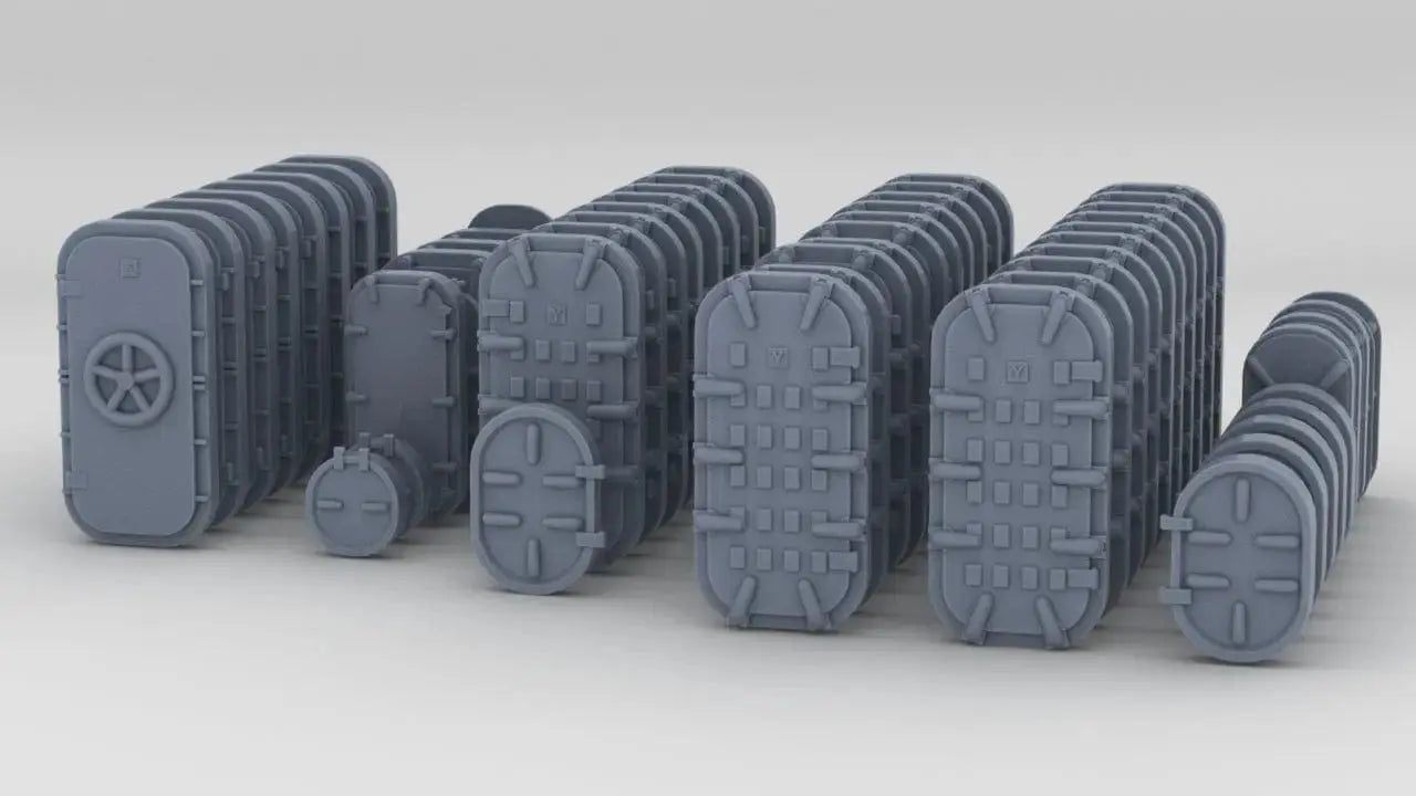 1/128 USS Iowa Class - Doors Watertight Set (55pcs) - distefan 3d print