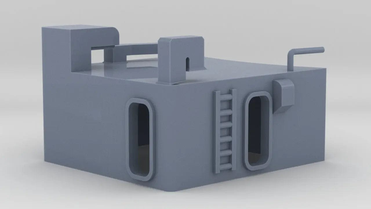 1/128 USS Missouri (BB-63) Forward Barbette House - distefan 3d print